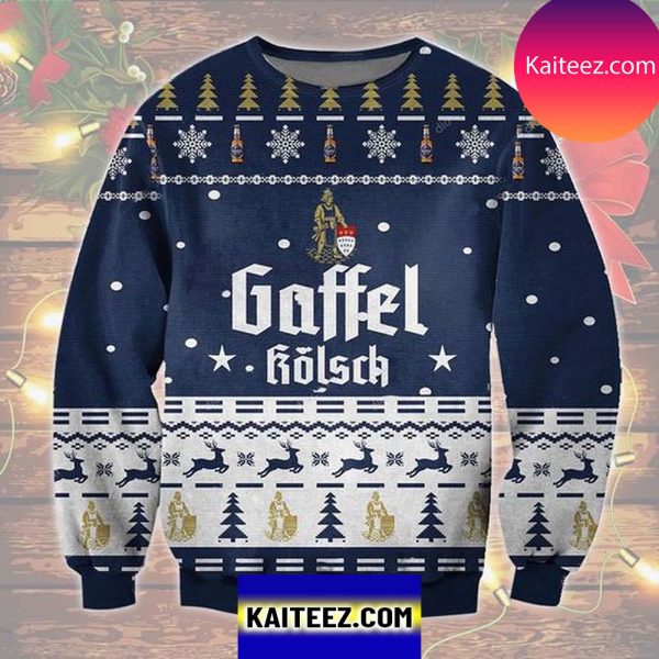 Gaffel Kolsch Beer 3D Christmas Ugly Sweater