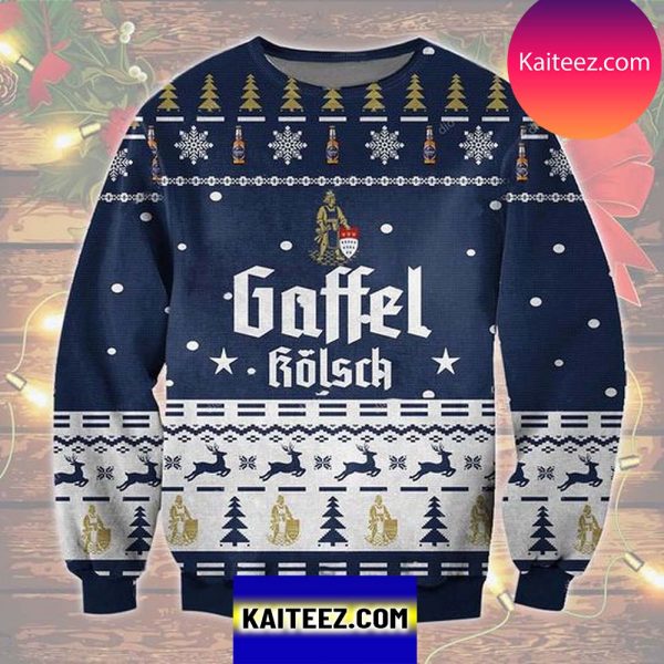 Gaffel Kolsch Beer 3D Christmas Ugly Sweater
