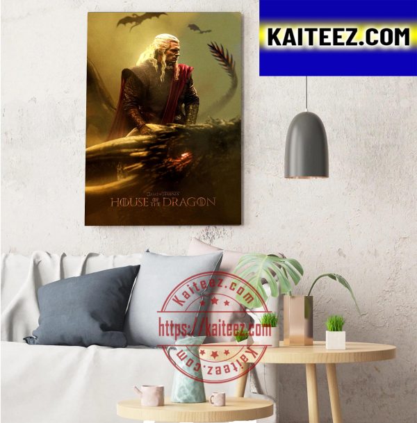 Geralt of Rivia The Witcher x House of The Dragon ArtDecor Poster Canvas