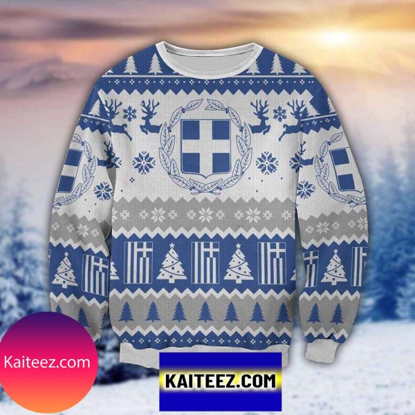 Greece 3d All Over Print Christmas Ugly Sweater
