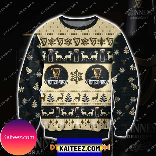 Guinness Beer 3d All Over Print Christmas Ugly Sweater