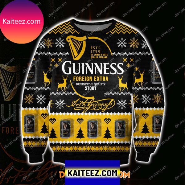 Guinness Foreign Extra Beer 3d All Over Print Christmas Ugly Sweater