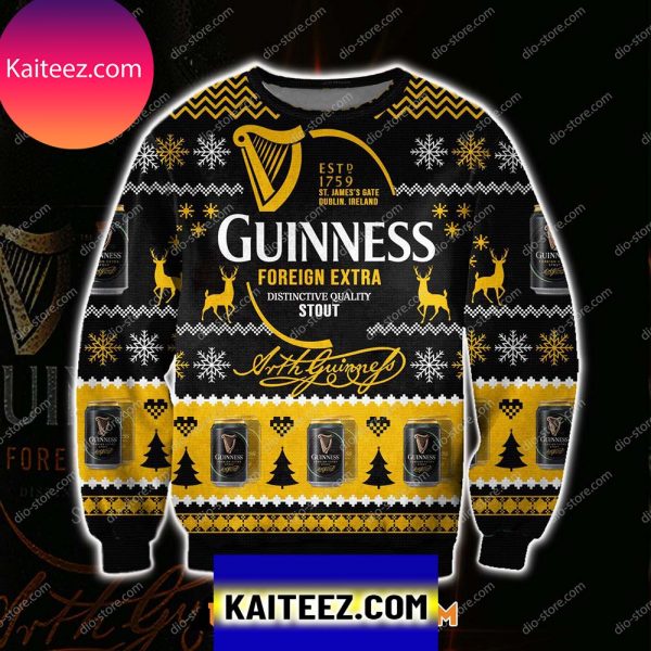 Guinness Foreign Extra Beer 3d All Over Print Christmas Ugly Sweater