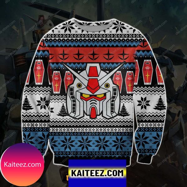 Gundam 3d Print Knitting Pattern Christmas Ugly Sweater