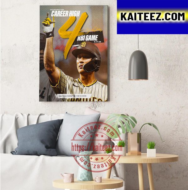 Ha Seong Kim In San Diego Padres Decorations Poster Canvas