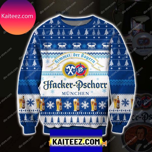 Hacker Pschorr Beer Christmas Ugly Sweater