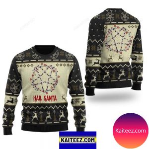 Hail Santa Pentagram Christmas Ugly Sweater