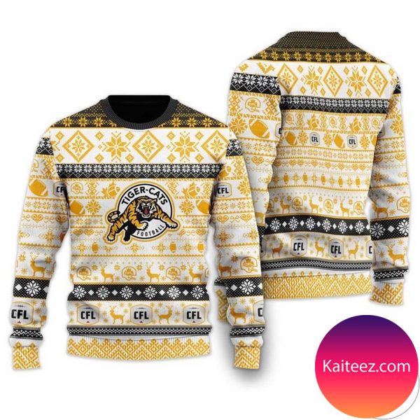 Hamilton Tiger cats  Christmas Ugly Sweater