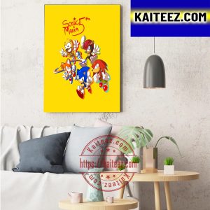 Happy Anniversary Sonic Mania 5th Art Decor Poster Canvas
