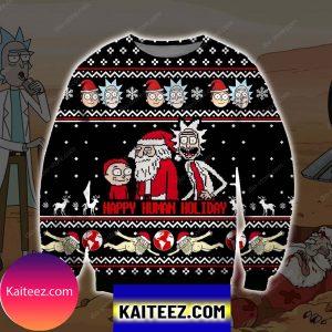 Happy Human Holiday Knitting Pattern 3d Print Christmas Ugly Sweater