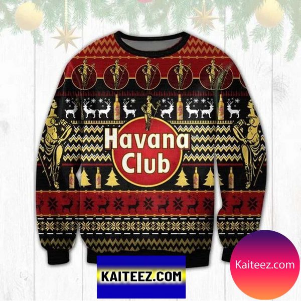 Havana Club Alcohol 3D Christmas Ugly Sweater