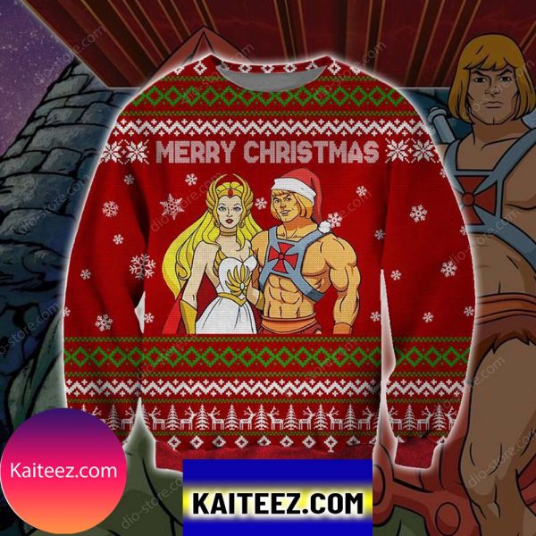 He-man &amp She-ra Knitting Pattern 3d Print Christmas Ugly Sweater