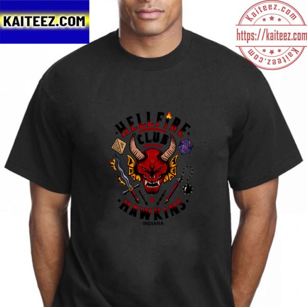 Hellfire Club Hawkins Indiana Magic Club Vintage T-Shirt