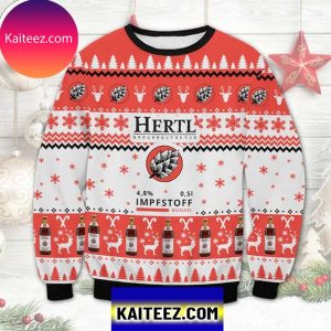 Hertl Impfstoff 3D Christmas Ugly Sweater