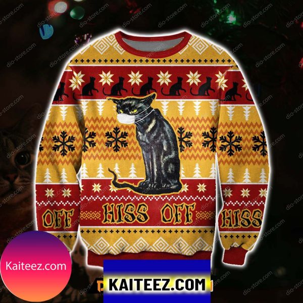 Hiss Off Cat 3d All Over Print Christmas Ugly Sweater