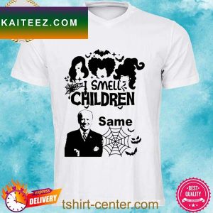 Hocus pocus I smell children same joe biden halloween T-shirt
