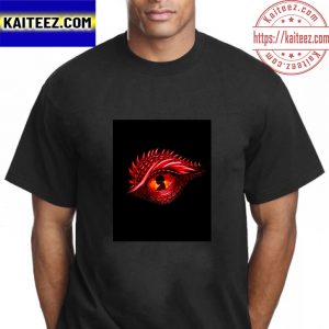 House Of The Dragon Eye Red Fade Vintage T-Shirt