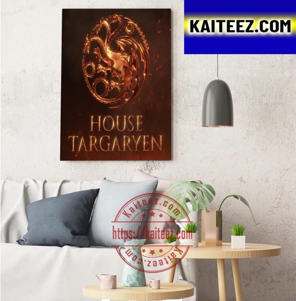 House Targaryen Of House Of The Dragon ArtDecor Poster Canvas