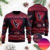 Houston Texans Symbol Wearing Santa Claus Hat Ho Ho Ho Custom Personalized Christmas Ugly Sweater