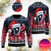 Houston Texans Football Team Logo Custom Name Personalized Christmas Ugly Sweater
