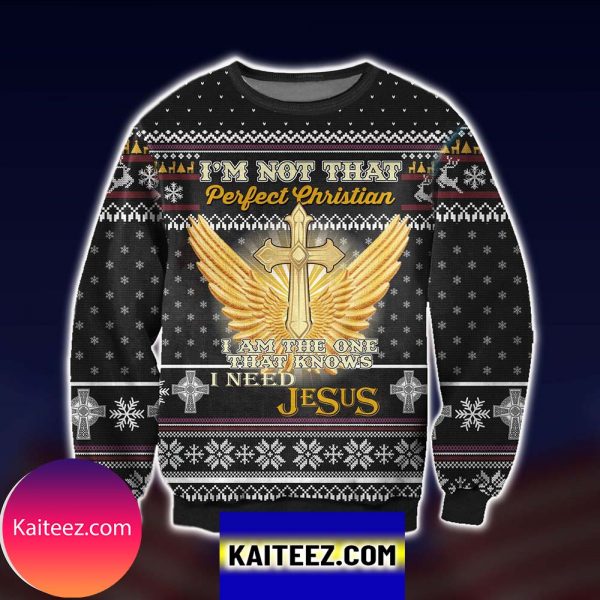 I Am Not That Perfect Christian Christmas Ugly Sweater