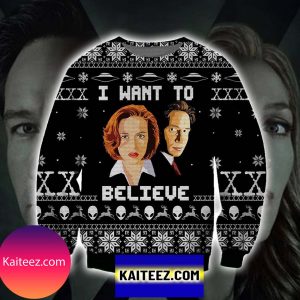 I Want To Believe Knitting Pattern 3d Print Christmas Ugly Sweater