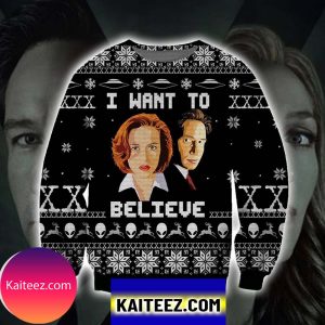 I Want To Believe Knitting Pattern 3d Print Christmas Ugly Sweater