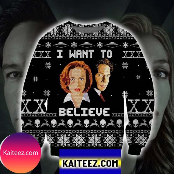 I Want To Believe Knitting Pattern 3d Print Christmas Ugly Sweater