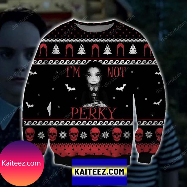 I’m Not Perky Knitting Pattern 3d Print Christmas Ugly Sweater