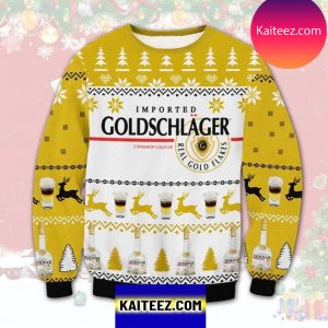 Imported Goldschlager Cinnamon Liqueur 3D Christmas Ugly Sweater