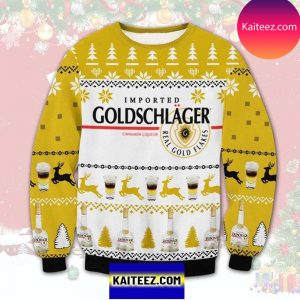 Imported Goldschlager Cinnamon Liqueur 3D Christmas Ugly Sweater