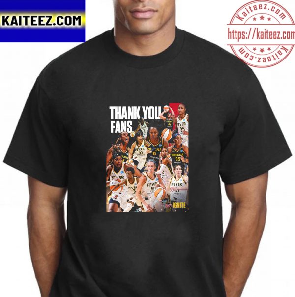 Indiana Fever Thank You Fans WNBA Vintage T-Shirt