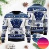 Indianapolis Colts Symbol Wearing Santa Claus Hat Ho Ho Ho Personalized  Christmas Ugly Sweater
