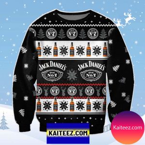 Jack Daniels Old No 7 3D Christmas Ugly Sweater