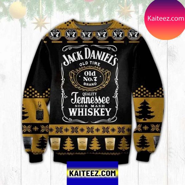 Jack Daniels Old Time Quality Tennessee Sour Mash Whiskey 3D Christmas Sweater