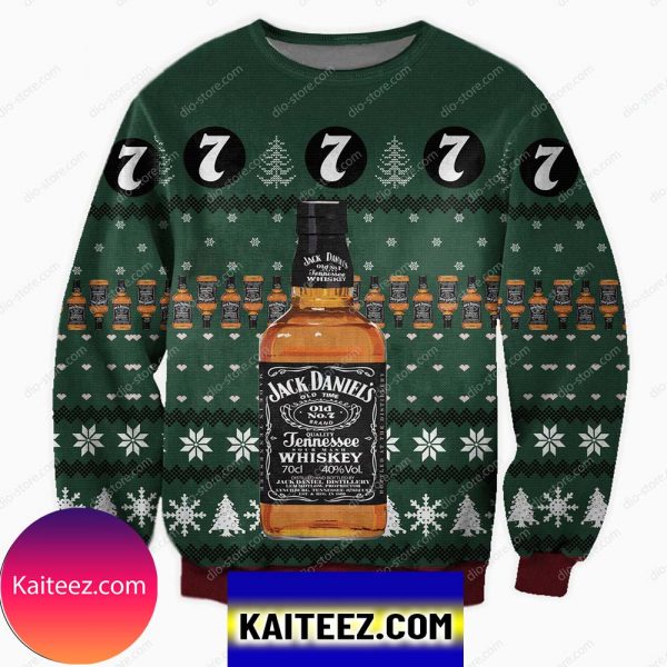 Jack Daniel’s Tennessee Whiskey Knitting Pattern 3d All Over Print Christmas Ugly Sweater