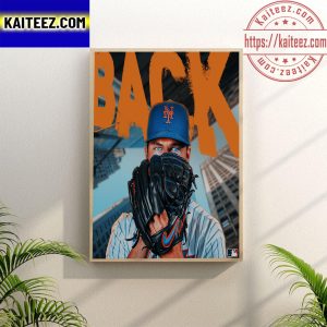 Jacob Degrom He Is Back New York Mets MLB Poster Canvas