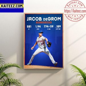 Jacob Degrom Since 2018 Season In MLB New York Mets  Poster Canvas