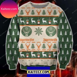 Jagermeister Knitting Pattern 3d All Over Print Christmas Ugly Sweater