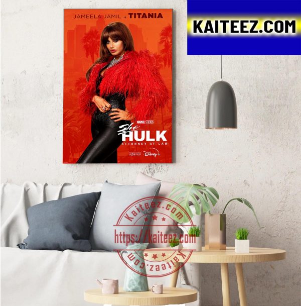 Jameela Jamil Is Titania In She Hulk Marvel Studios Art Decor Poster Canvas