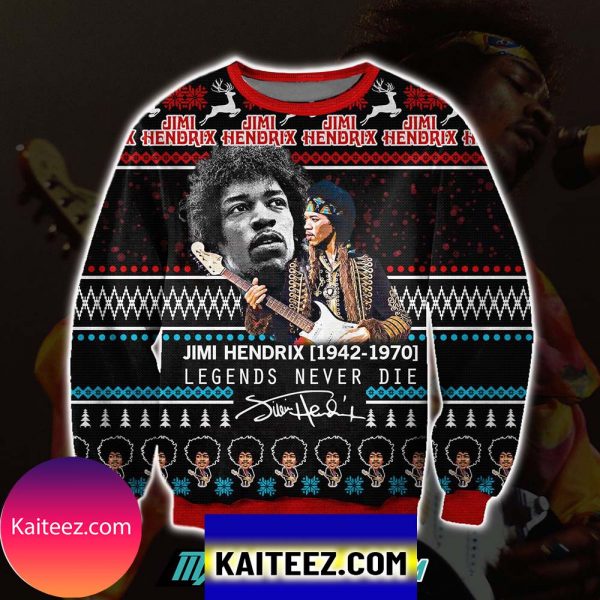 Jimi Hendrix 3d Print Christmas Ugly Sweater