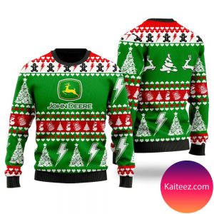 John Deere Green Christmas Ugly Sweater