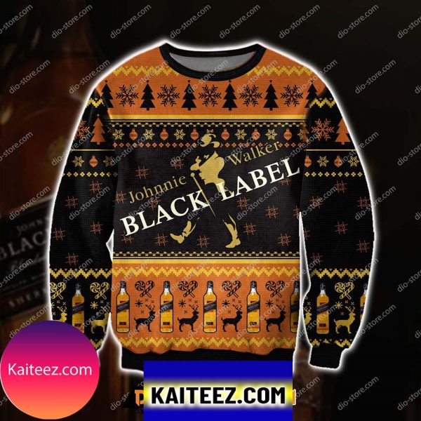 Johnnie Walker Black Label 3d All Over Print Christmas Ugly Sweater