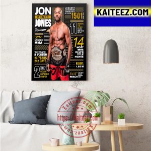 Jon Jones In UFC Art Decor Poster Canvas