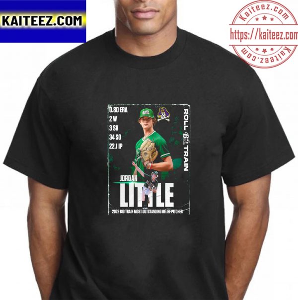 Jordan Little 2022 Big Train Most Outstanding Relief Pitcher Vintage T-Shirt