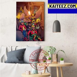 Justice Society Of America Funny Art Decor Poster Canvas