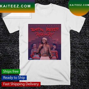 Justin Bieber X Rock in Rio one week poster T-shrit