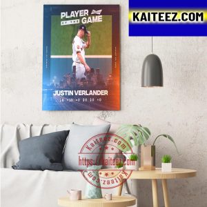 Justin Verlander Is Budweiser Player Of The Game ArtDecor Poster Canvas