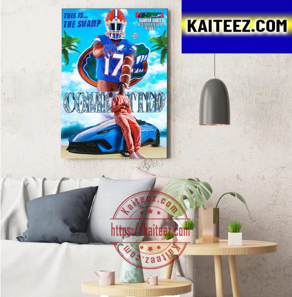 Kamran James Committed Florida Gators Football Art Decor Poster Canvas