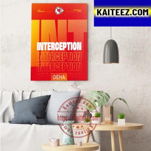 Kansas City Chiefs Interception 2022 Preseason ArtDecor Poster Canvas